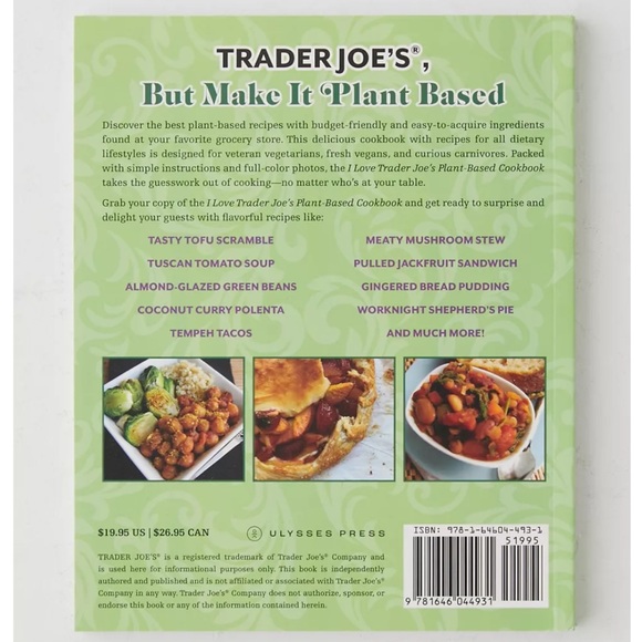 The I Love Trader Joe's Plant-Based Cookbook By Kris Cramer - Picture 4 of 6